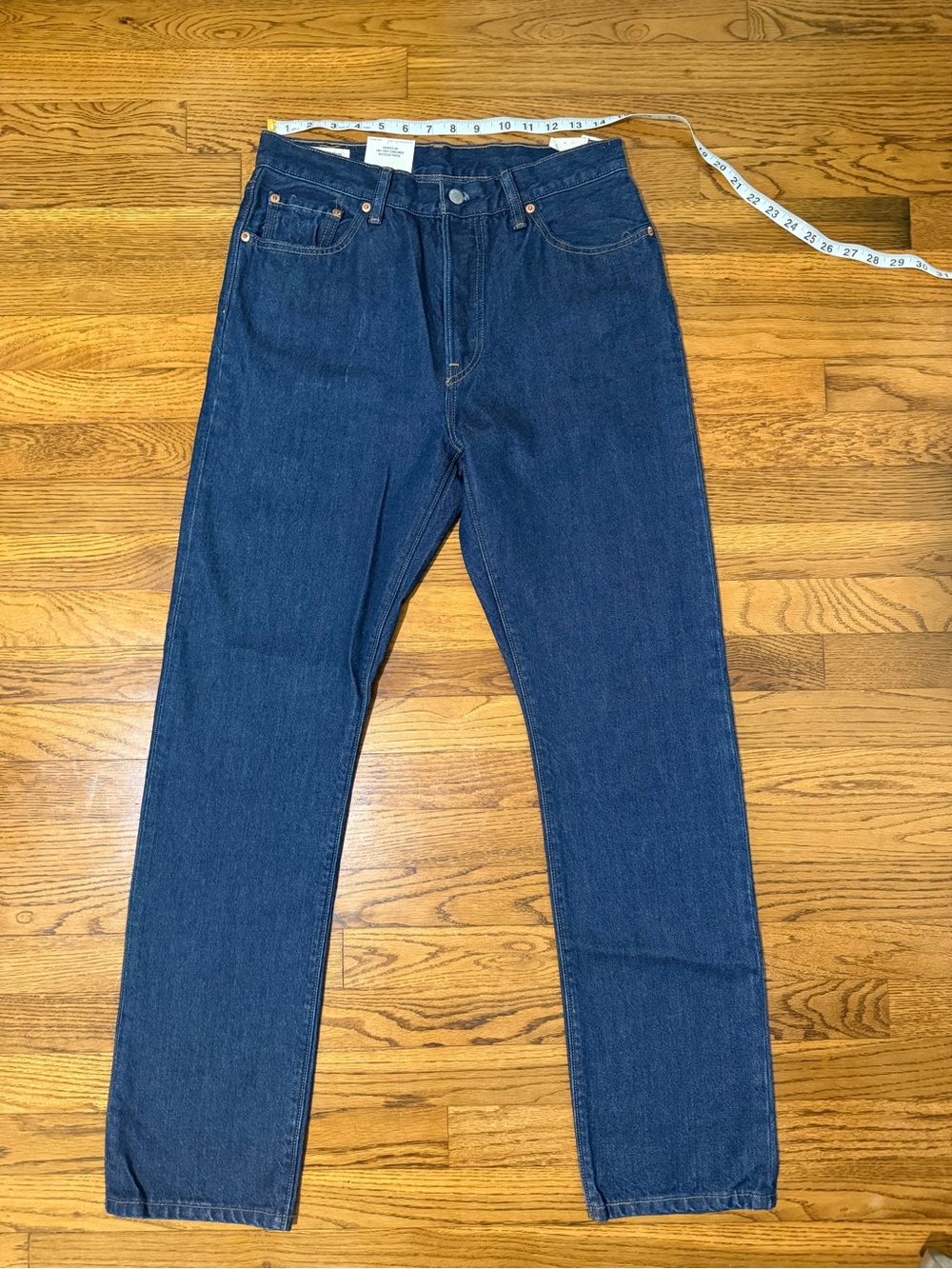 Women Levi’s Dark Blue Denim Jeans 501 High Rise Red Tab 29 x 32 NWT